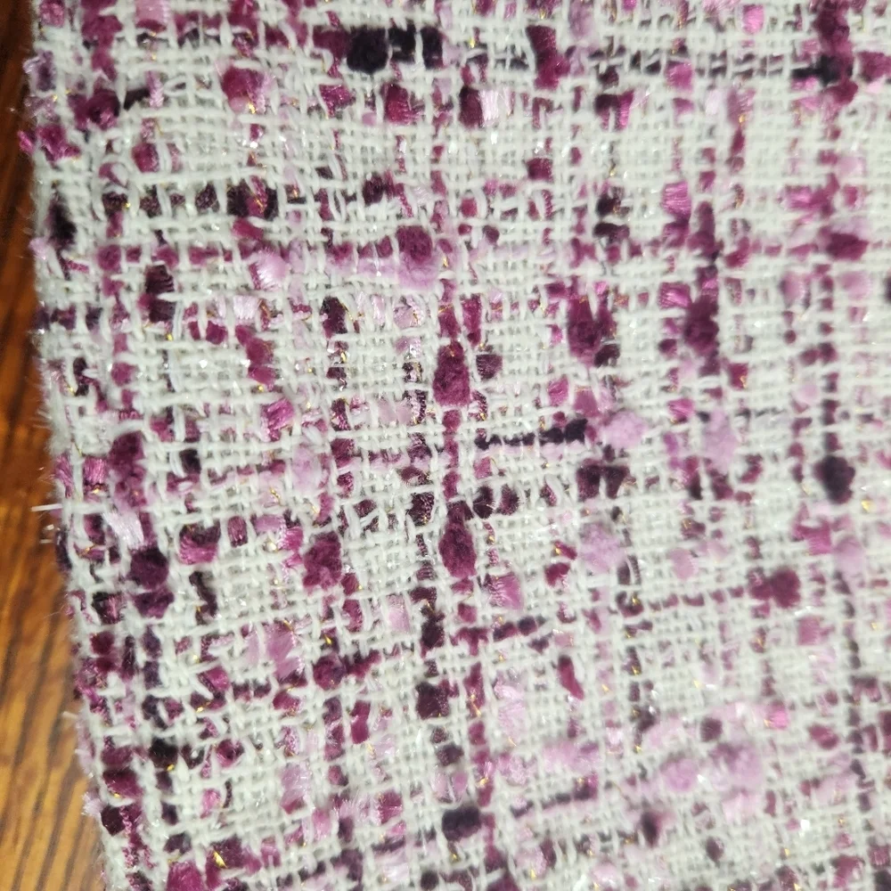 3/$25 Like new‎ CREWCUTS Mini Tweed pink and purple purse with pearl handles